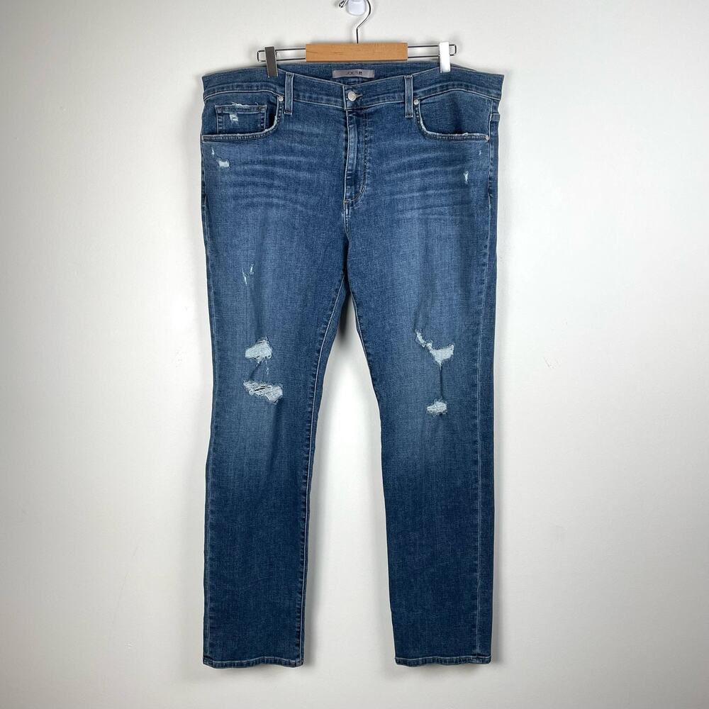 Joes Jeans Mens 40x34 Blue Asher Slim Fit Distressed Medium Wash Denim Classic